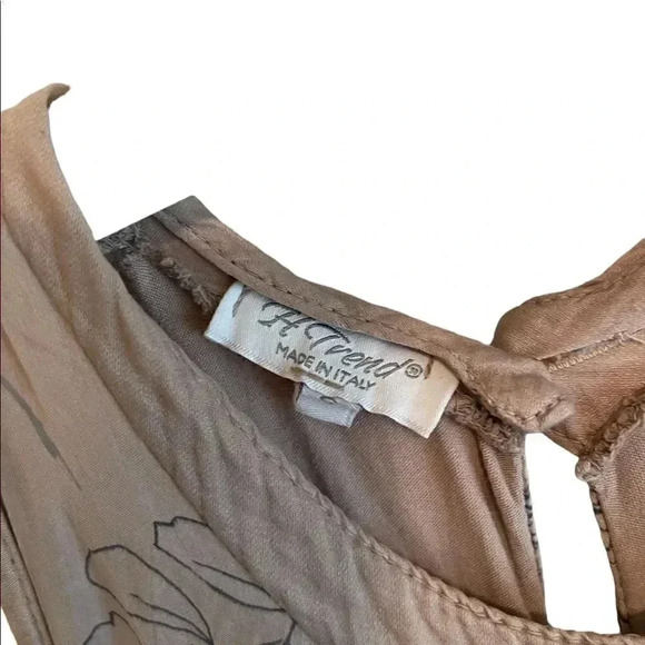 Silk Fully Lined A Line Dress with Muted Floral - Picture 2 of 9